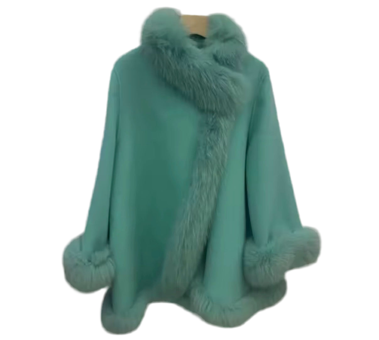 Cashmere Fox Fur trim coat